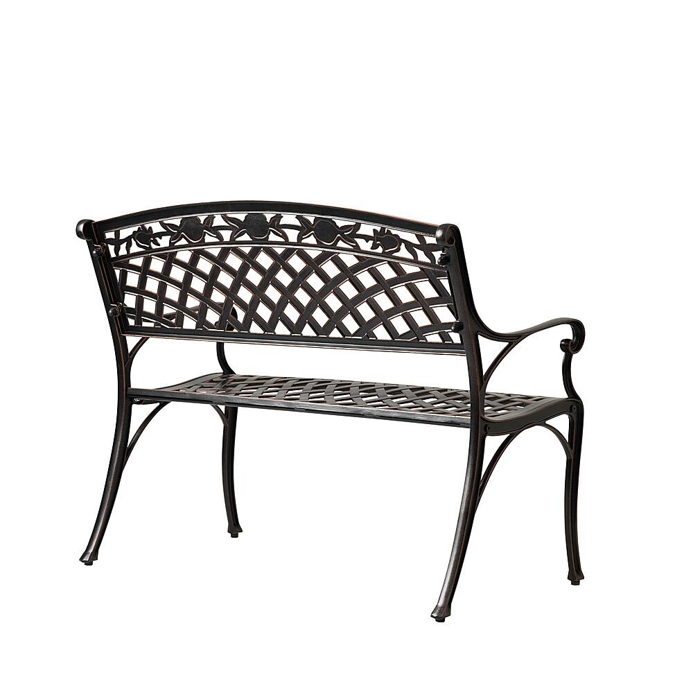 Alt View 15. Patio Sense - Scarlet Aluminum Outdoor Patio Bench - Bronze.