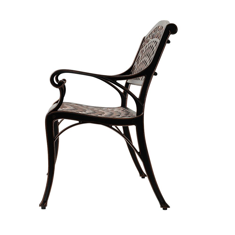 Alt View 16. Patio Sense - Scarlet Aluminum Outdoor Patio Bench - Bronze.