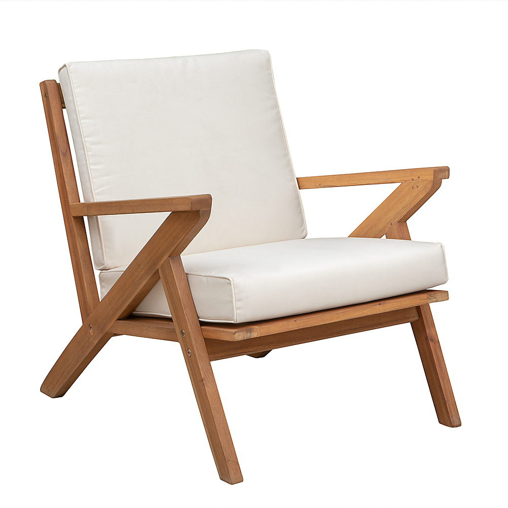 Patio Sense - Oslo Wooden Outdoor Patio Lounge Chair - Brown