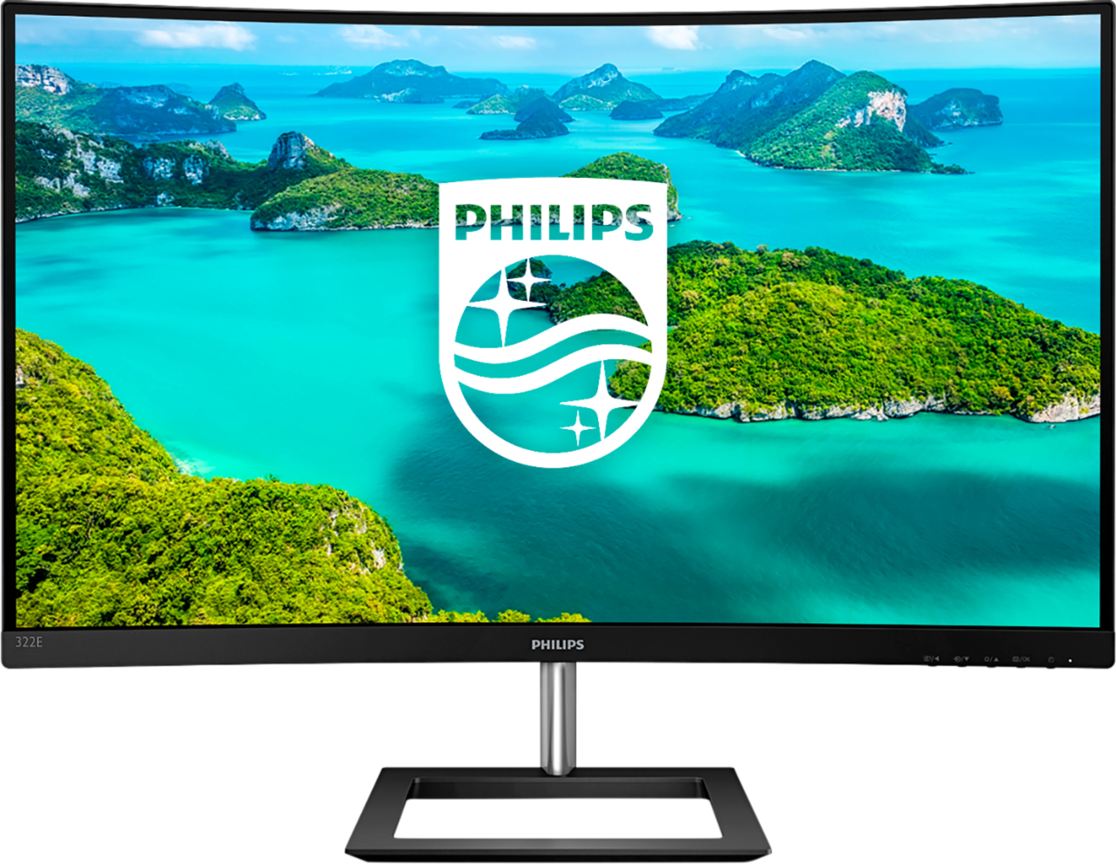 Makkelijk in de omgang Keer terug krekel Philips E-Line 322E1C 32" LED Curved FHD FreeSync Monitor (DisplayPort,  HDMI, VGA) Black 322E1C - Best Buy
