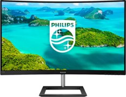 Philips - E-Line 322E1C 32" LED Curved FHD FreeSync Monitor (DisplayPort, HDMI, VGA) - Black - Front_Zoom