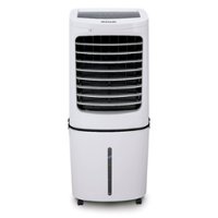NewAir - Frigidaire 2-in-1 Evaporative Air Cooler and Fan, 450 sq.ft. with 3 Fan Speeds and Large Detachable 13 Gallon Water Tank - White - Front_Zoom