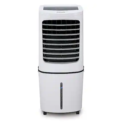 Front. NewAir - Frigidaire 2-in-1 Evaporative Air Cooler and Fan, 450 sq.ft. with 3 Fan Speeds and Large Detachable 13 Gallon Water Tank - White.