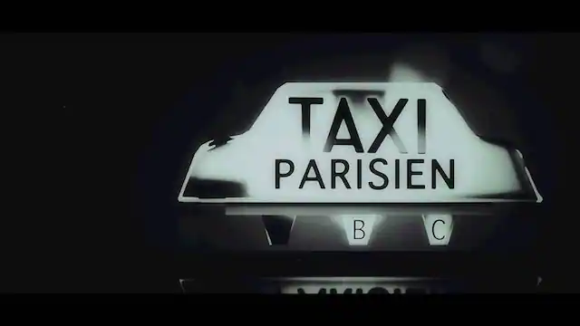 The largest text in the image reads "TAXI." The following text "PARISIEN" is also visible, but it is smaller and positioned below the "TAXI" text. - M (Mature 17+)