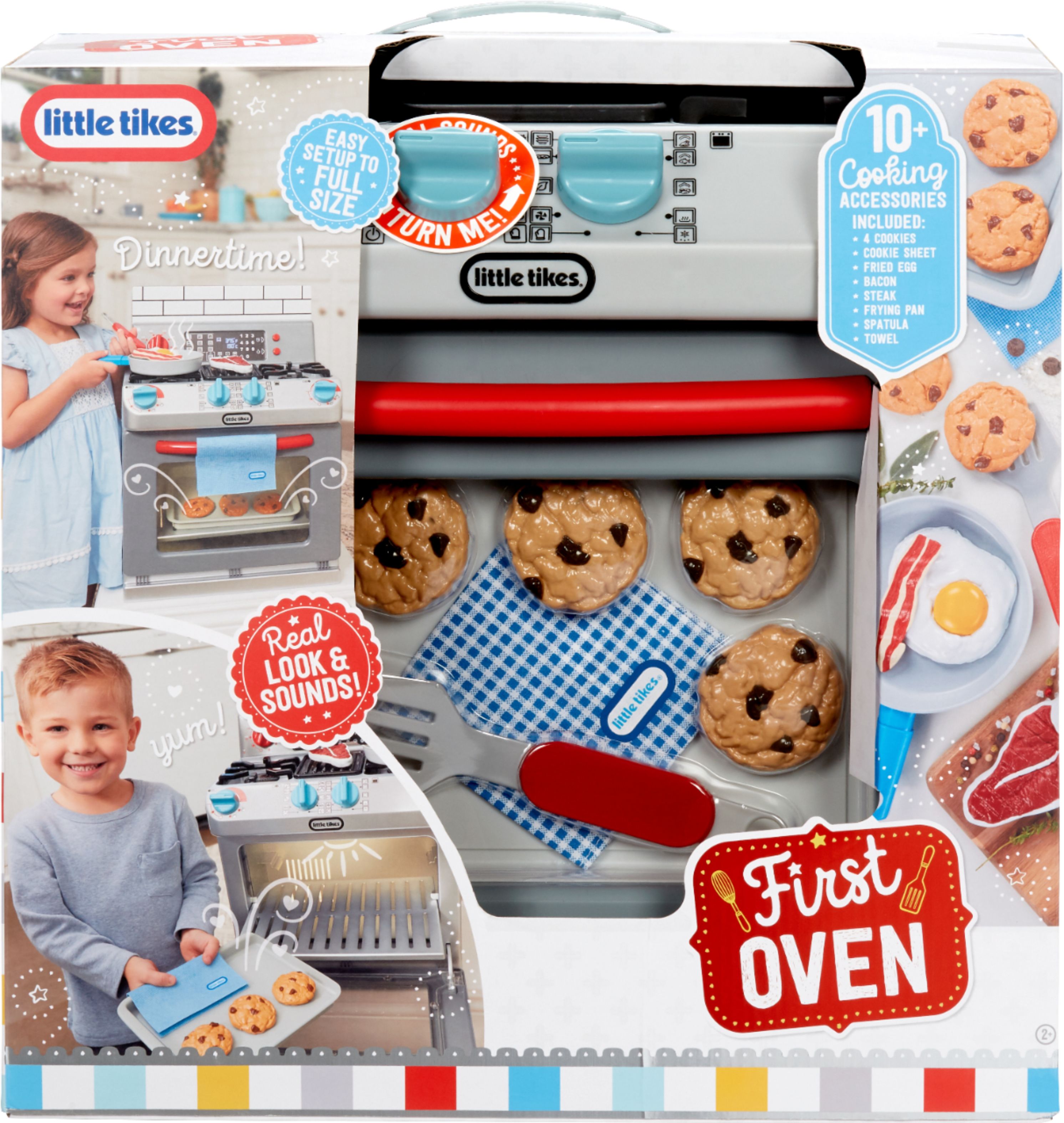  Little Tikes First Oven Realistic Pretend Play Appliance for  Kids, Play Kitchen with 11 Accessories and Realistic Cooking Sounds, Unique  Toy Multi-Color, Ages 2+ : Toys & Games