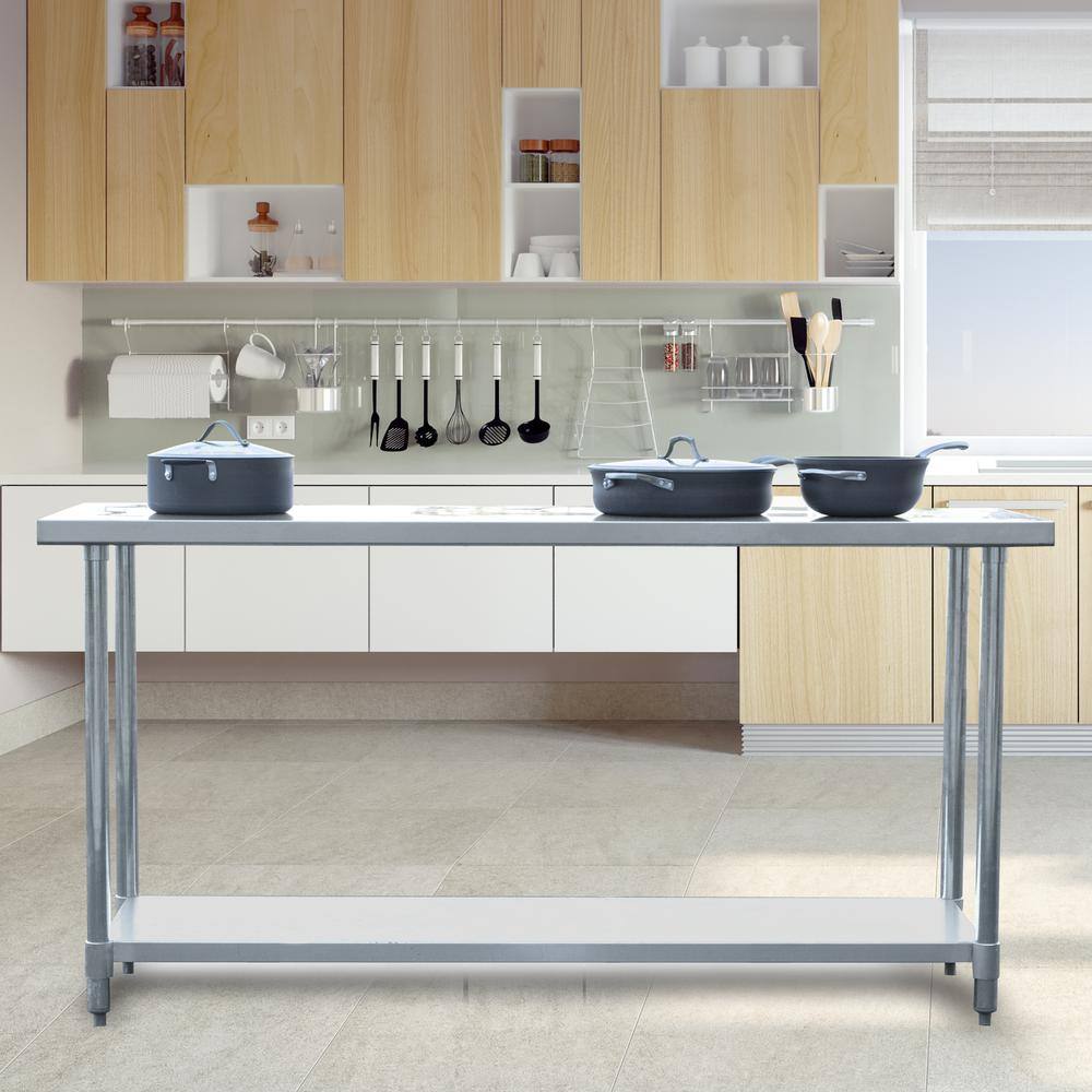 Alt View 3. Sportsman Pro-Series - Stainless Steel Work Table 24 x 72 Inches - Silver.