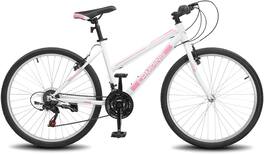Winado - 24 Inch Mountain Bike for Men/Women,Adult Bicycle 21 Speed Shifting V Brakes Suspension Fork - Pink