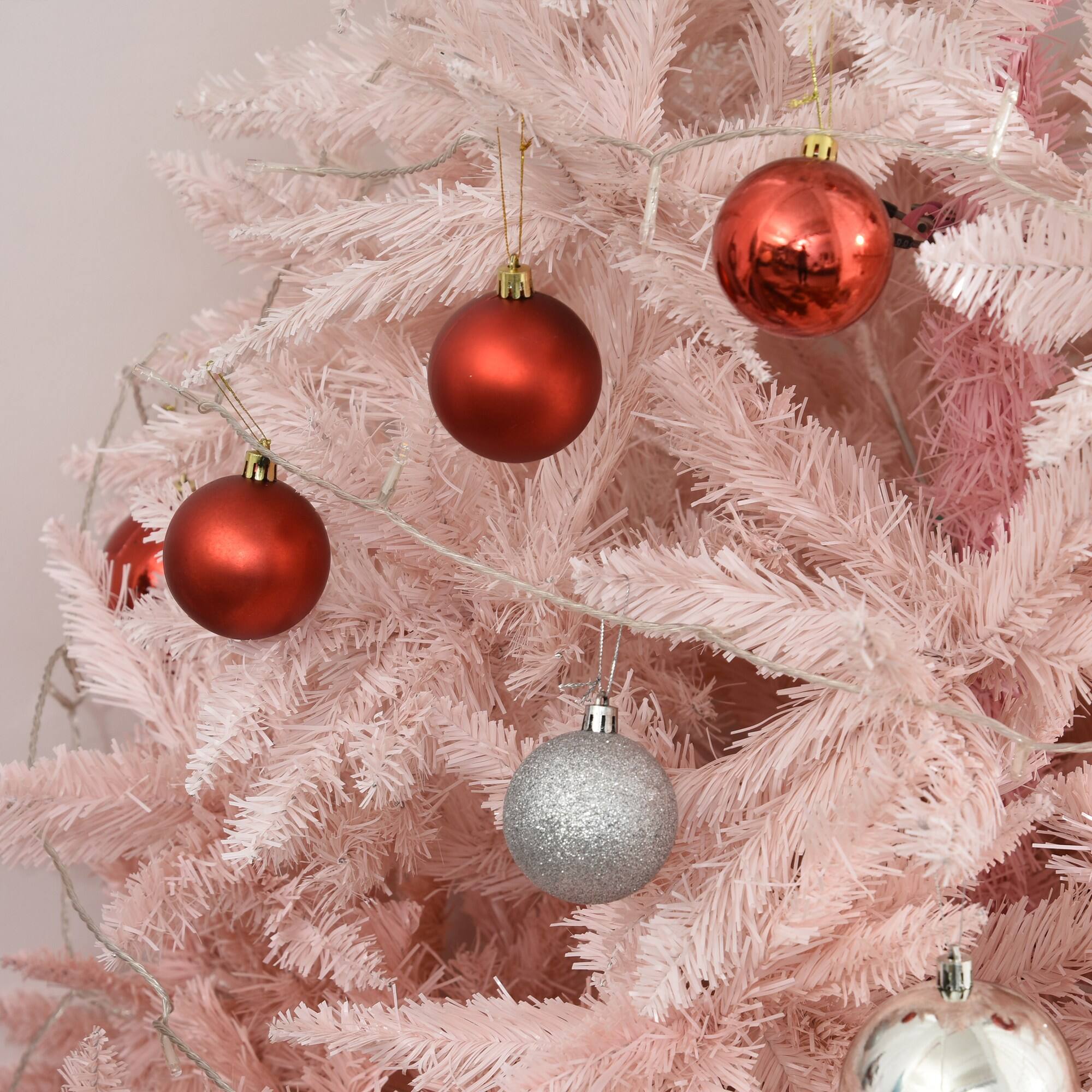 Alt View 7. Homcom - Unlit Spruce Artificial Christmas Tree with Realistic Branches and 800 Tips - Pink.