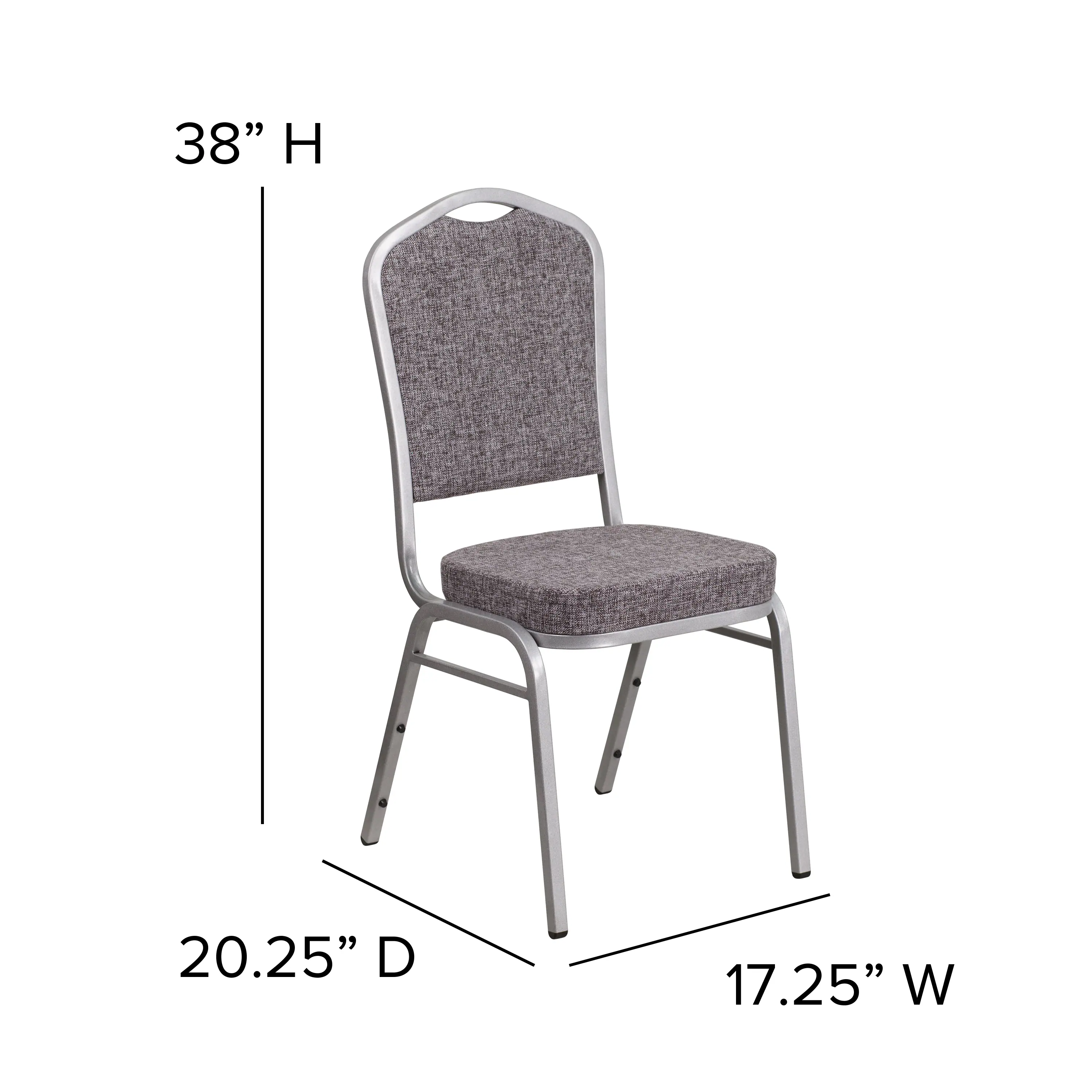 38" H  
20.25" D  
17.25" W