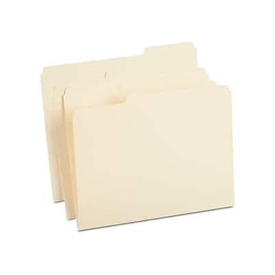 Staples - 100% Recycled Heavyweight Reinforced File Folders, 1/3-Cut Tab, Letter Size, 50/Box (ST452830/452830) - Manila price history on PriceWatchPro