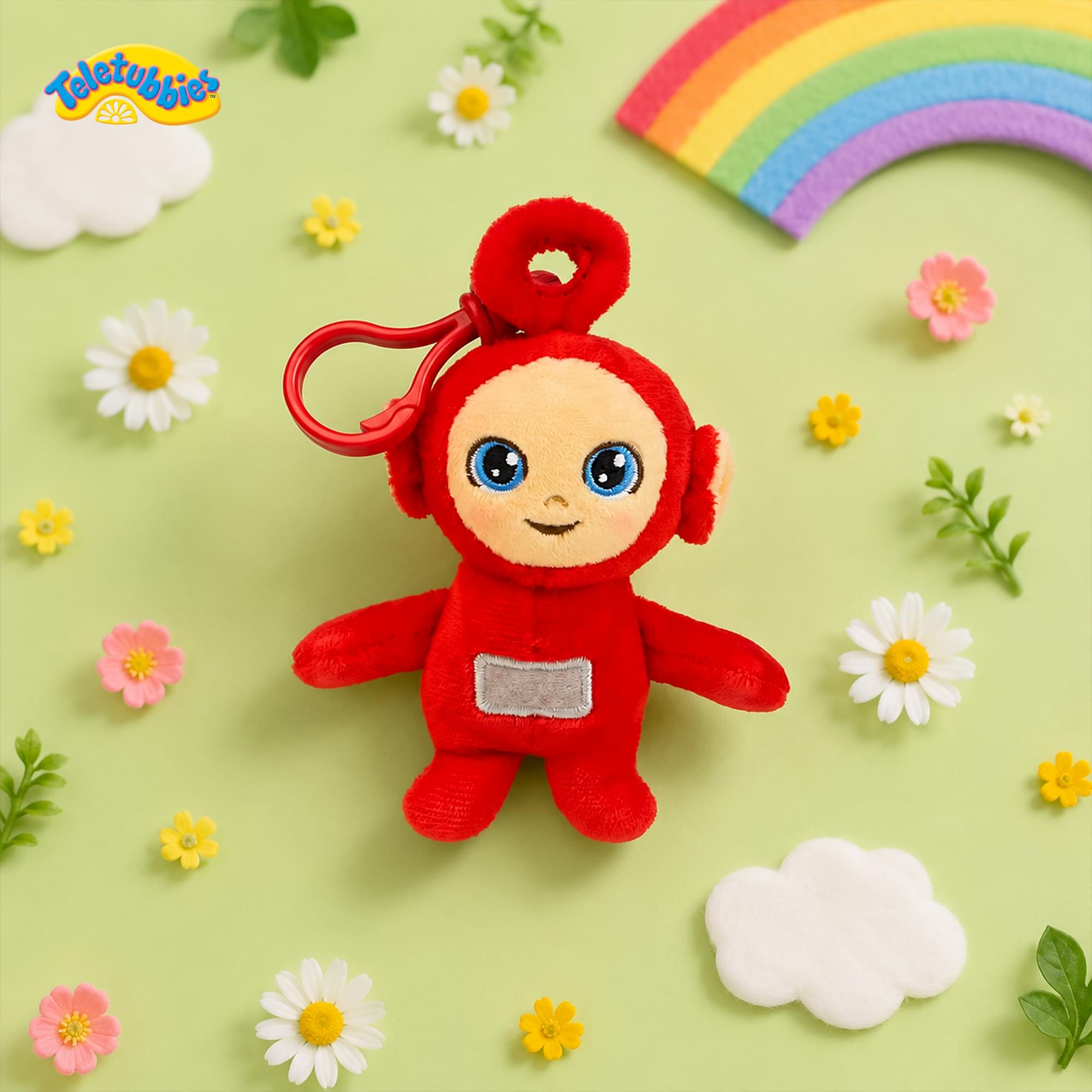 Alt View 4. The Loyal Subjects - Teletubbies 4-Inch Plush Backpack Clip | Po - Red.
