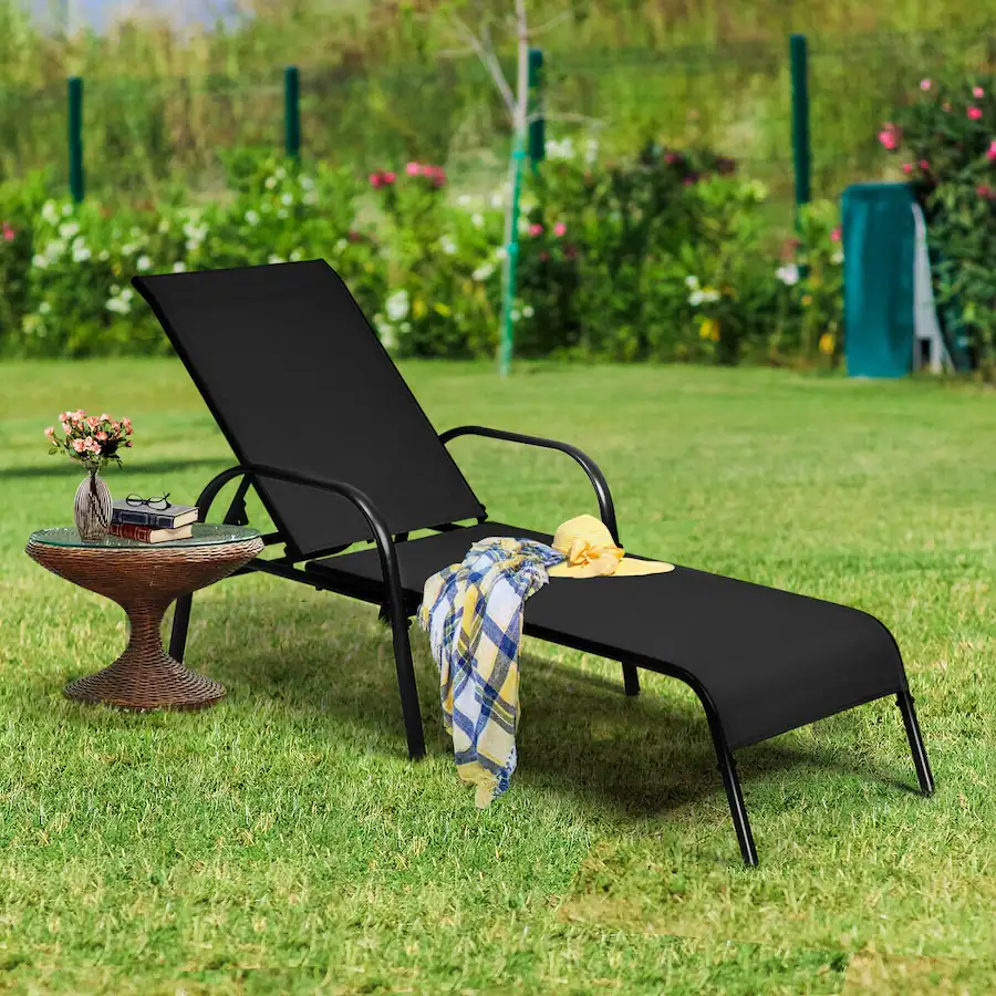 Mondawe 2 Piece Fabric Chaise Lounge w/ Adjustable Reclining Armrest ...
