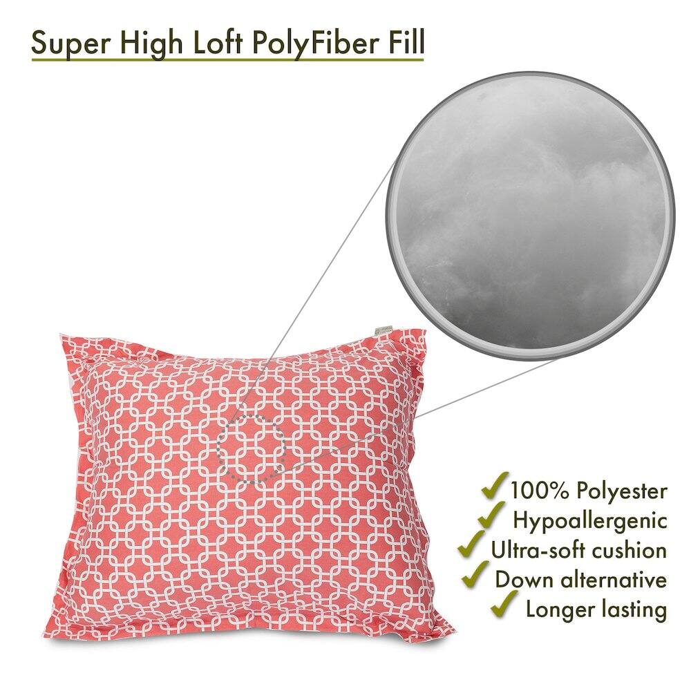 Super High Loft PolyFiber Fill

- 100% Polyester
- Hypoallergenic
- Ultra-soft cushion
- Down alternative
- Longer lasting