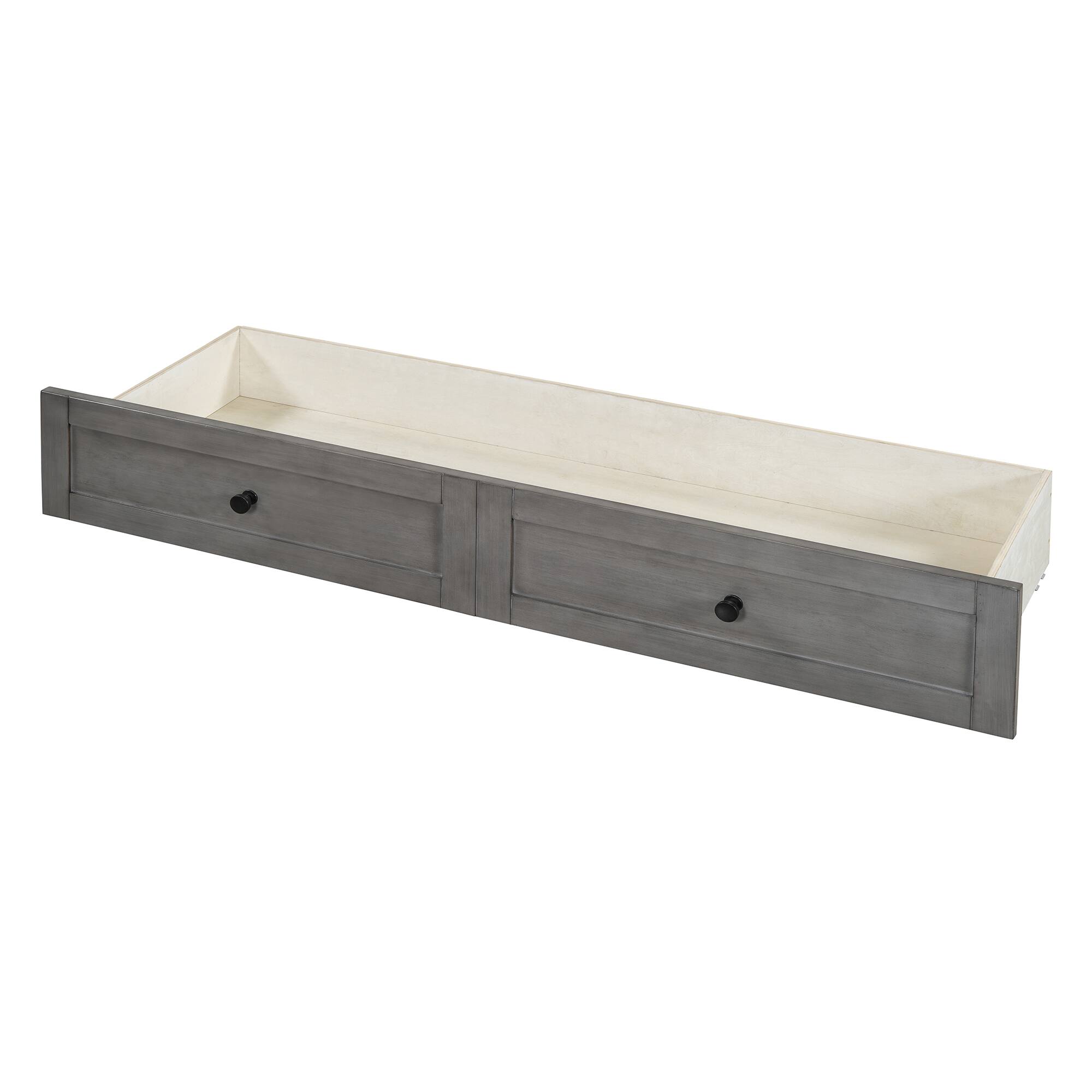 Alt View 4. Tiramisubest - Full Size Murphy Bed, Gray, 76x56x43 inches, Space-Saving - Gray.