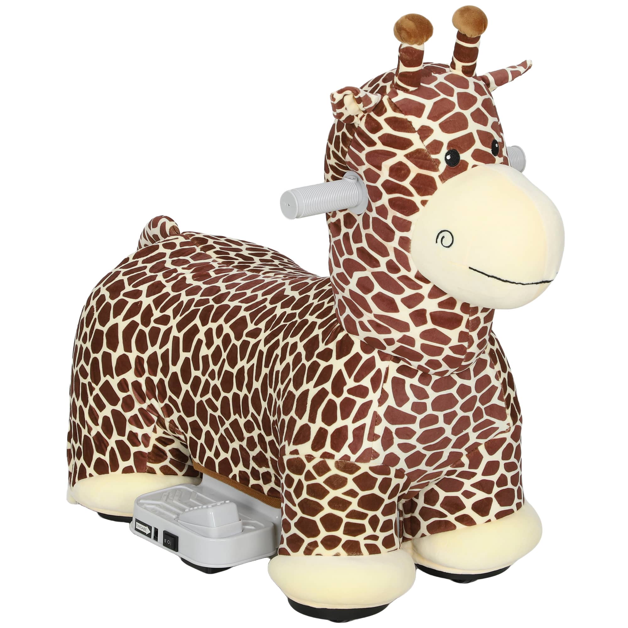Qaba - Electric Ride On Giraffe, 6V Battery Powered Ride On Toy with Washable Cover - Brown price history on PriceWatchPro
