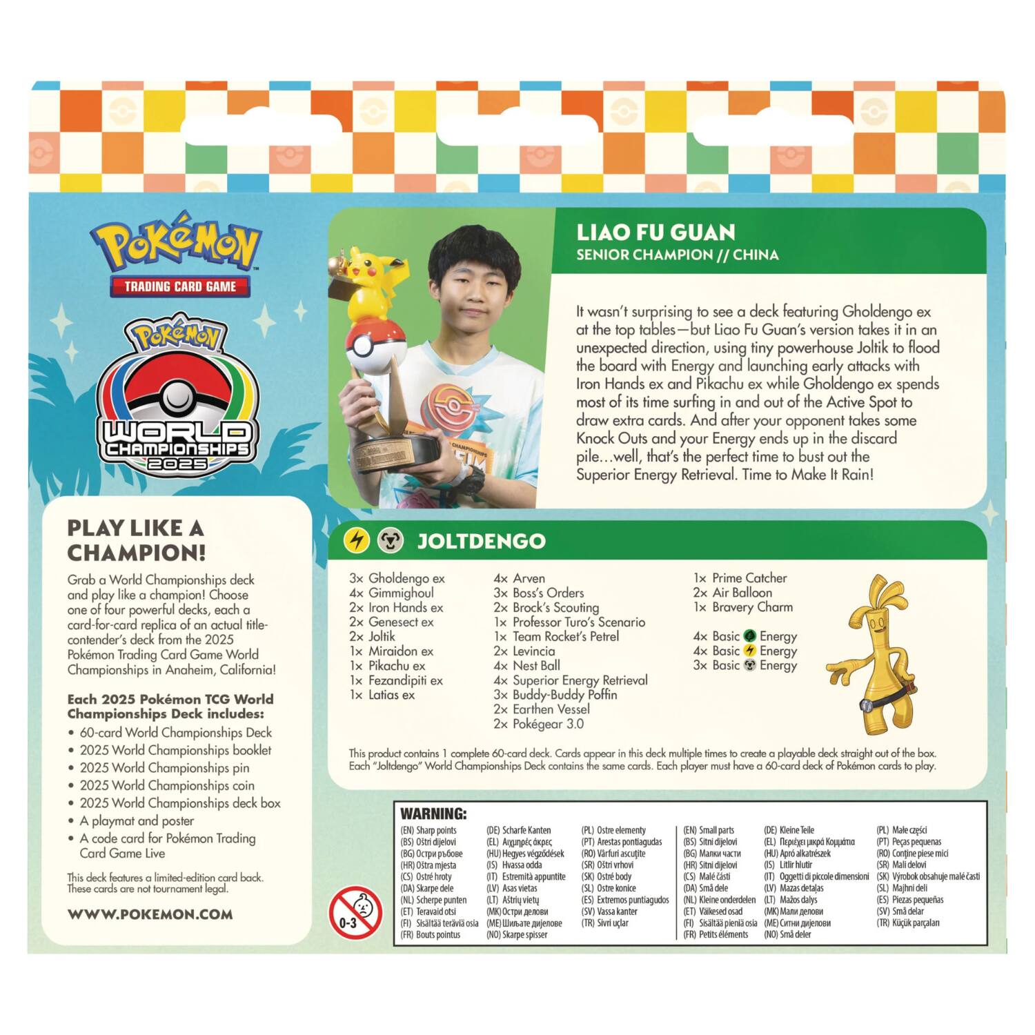 ポケカ 2025年ワールドチャンピオンデッキ 中国LIAO FU GUAN選手 Pokémon Pokemon TCG: 2025 World Championships Deck | Liao Fu Guan