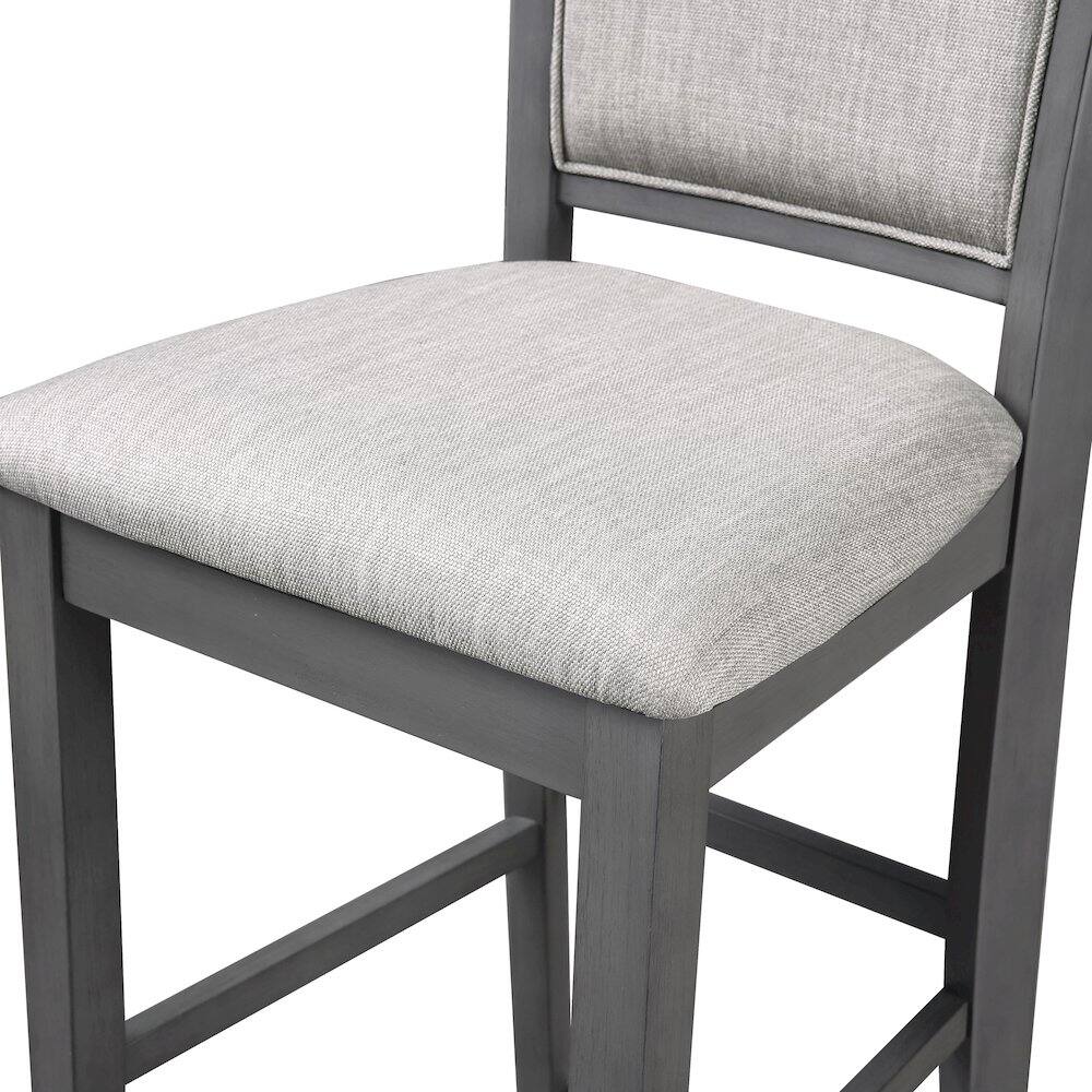Alt View 1. New Classic Furniture - Amy Wood Counter Chair in Gray (Set of 6) - Gray.