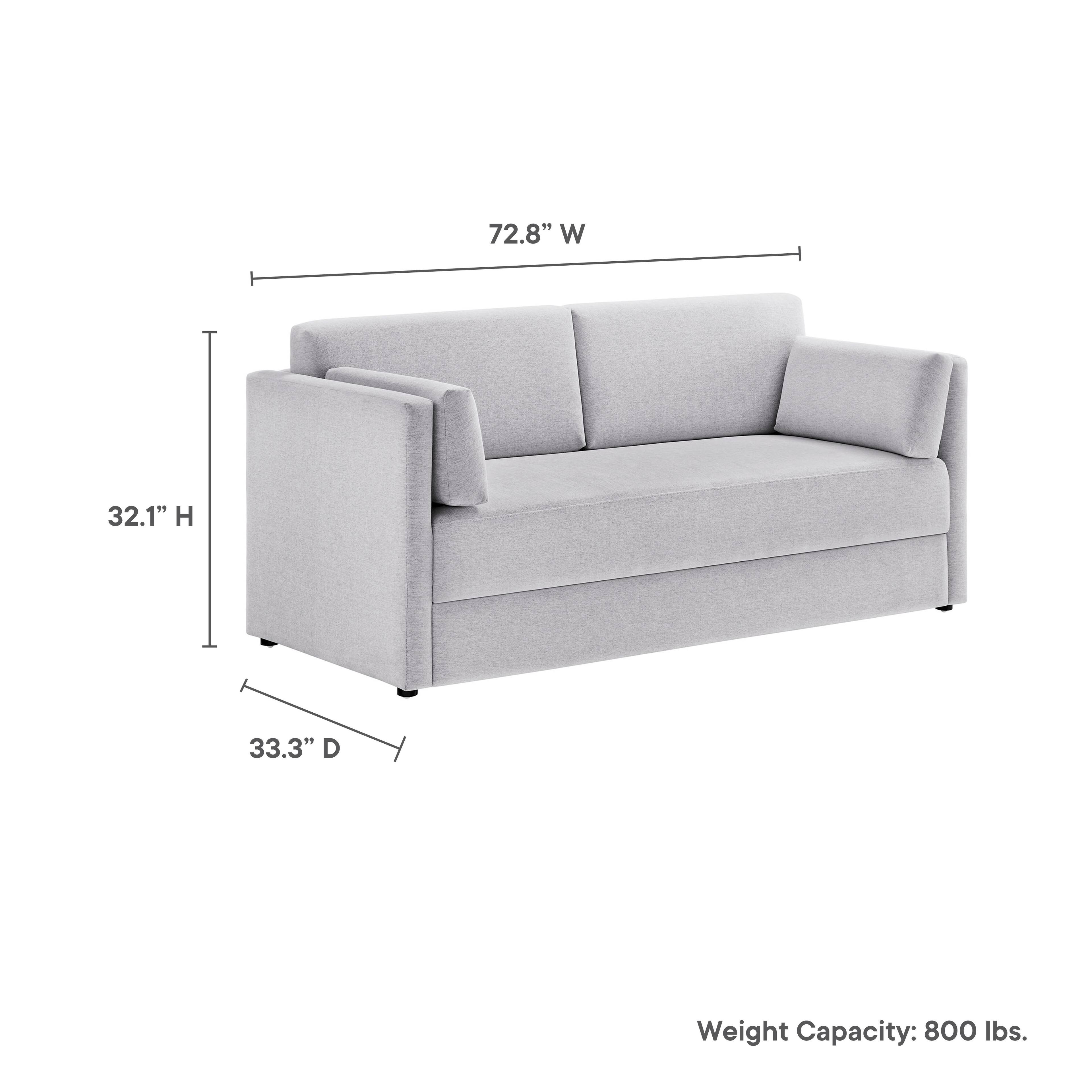 72.8" W  
32.1" H  
33.3" D  
Weight Capacity: 800 lbs.