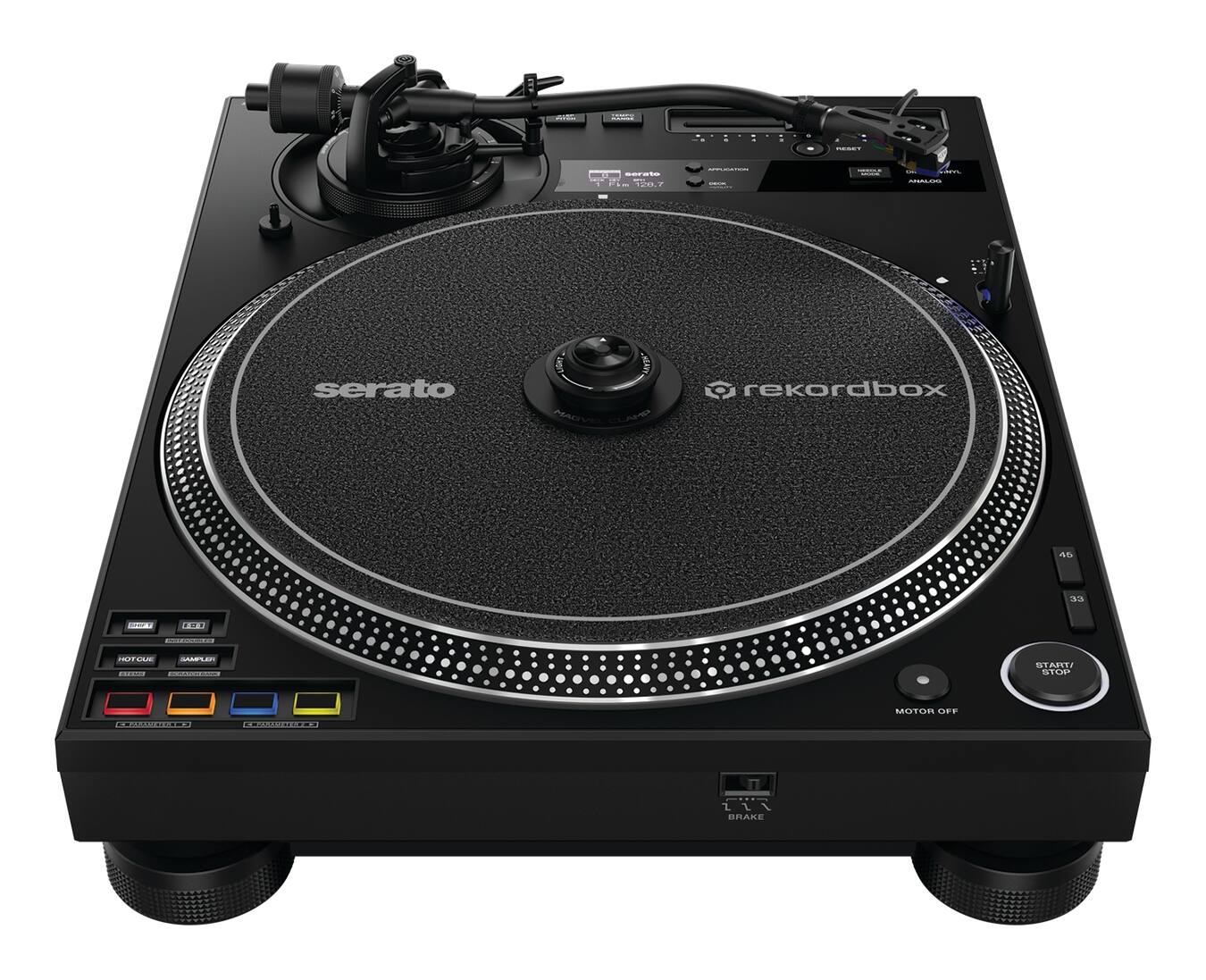 Pioneer DJ - Professional Direct Drive Turntable with DVS, Analog Record Playback & Tone-Arm-Free DVS Control - Black