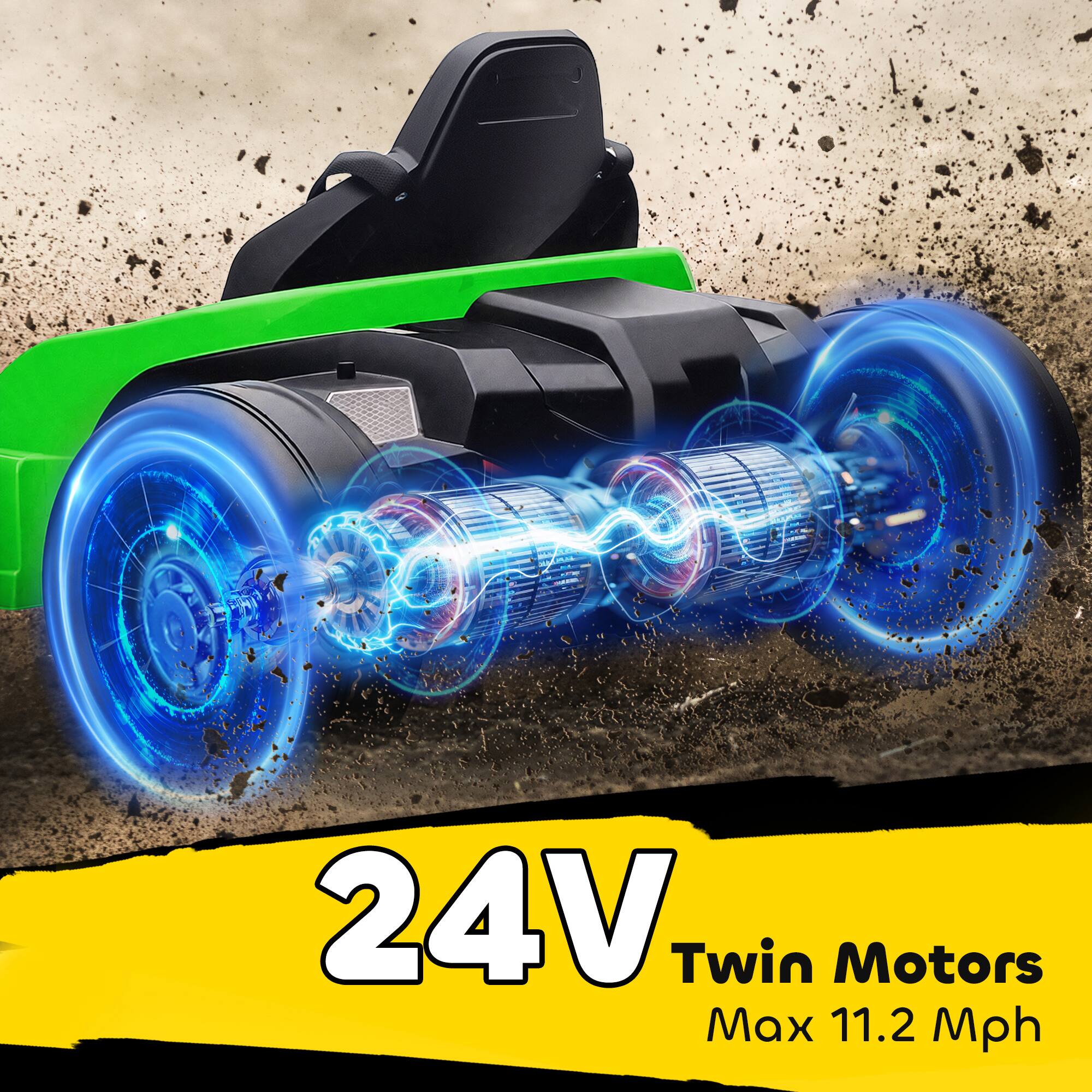 24V Twin Motors Max 11.2 Mph