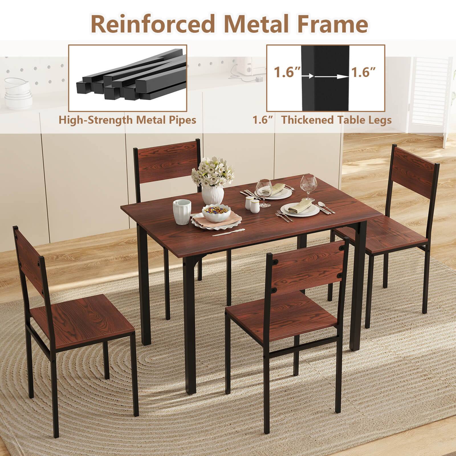 Reinforced Metal Frame 1.6" 1.6" High-Strength Metal Pipes 1.6" Thickened Table Legs