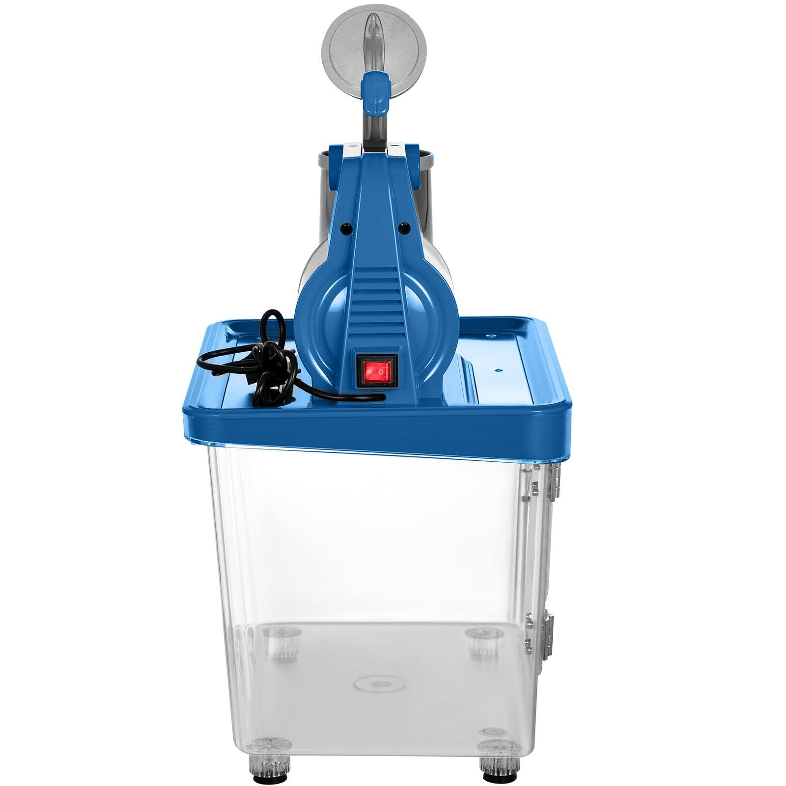 Alt View 9. Glintex - Commercial Electric Ice Shaver 440 lbs/hr, Dual-Blade Stainless Steel Snow Cone Machine for Schools, Cafes & Events - Blue.