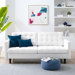 Exalt Tufted Fabric Sofa by Modway - White