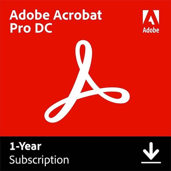 Front Zoom. Adobe - Acrobat Pro DC (1-Year Subscription) - Windows.