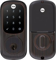 Yale - Real Living Assure Lock Deadbolt with Touchscreen Keypad and Z-Wave - Bronze - Front_Zoom
