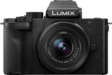Panasonic - LUMIX G100 Mirrorless Camera for Photo, 4K Video and Vlogging, 12-32mm Lens - DC-G100KK - Black - Front_Zoom