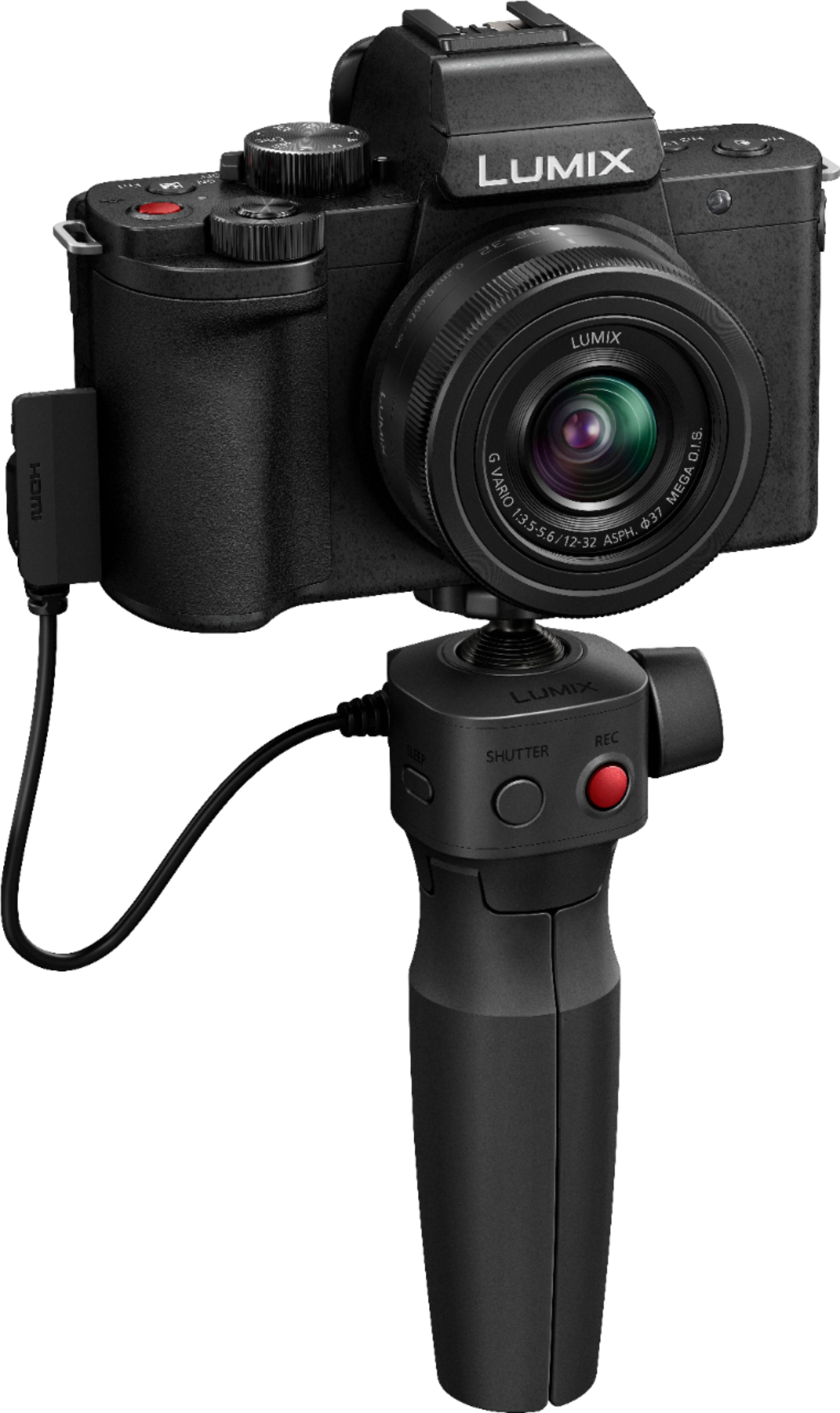 Panasonic LUMIX G100 Mirrorless Camera for Photo, 4K Video and Vlogging,  12-32mm Lens, Tripod Grip Bundle – DC-G100VK Black DC-G100VK - Best Buy