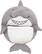 Alt View 11. Happy Nappers - Shak The Shark Pillow and Sleeping Bag - Gray/White/Black.