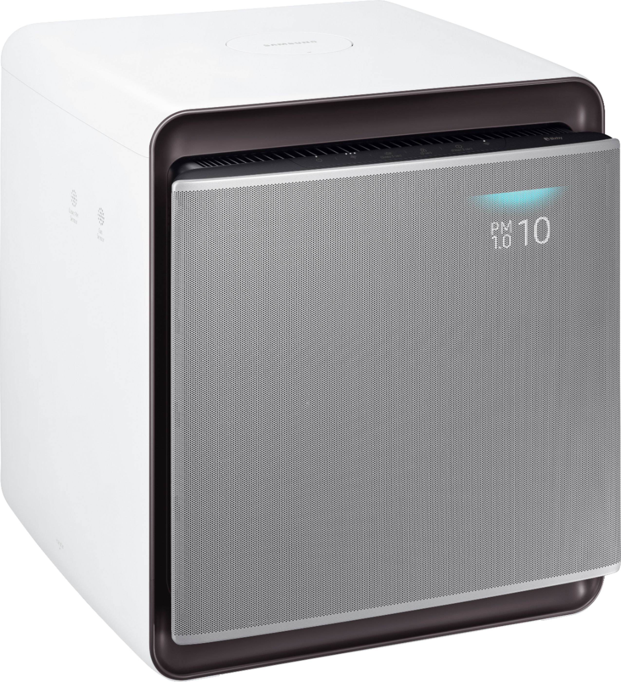 Angle View: Samsung - Cube Smart Air Purifier with Wind-Free Air Purification - Airy White