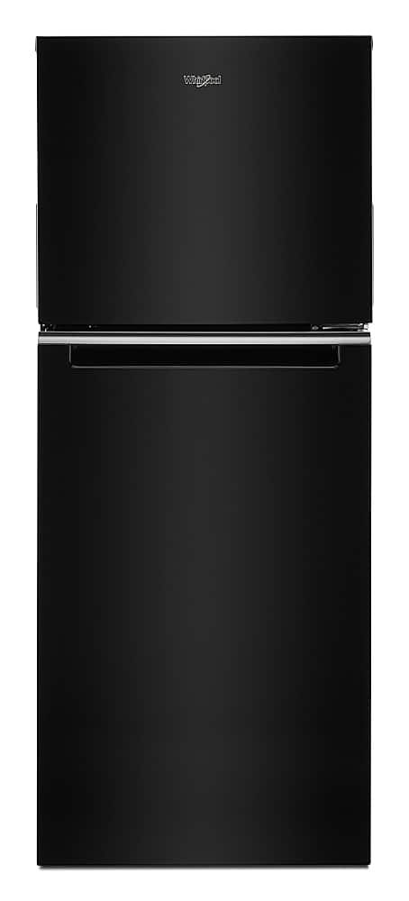 Front. Whirlpool - 11.6 Cu. Ft. Top-Freezer Counter-Depth Refrigerator with Infinity Slide Shelf - Black.