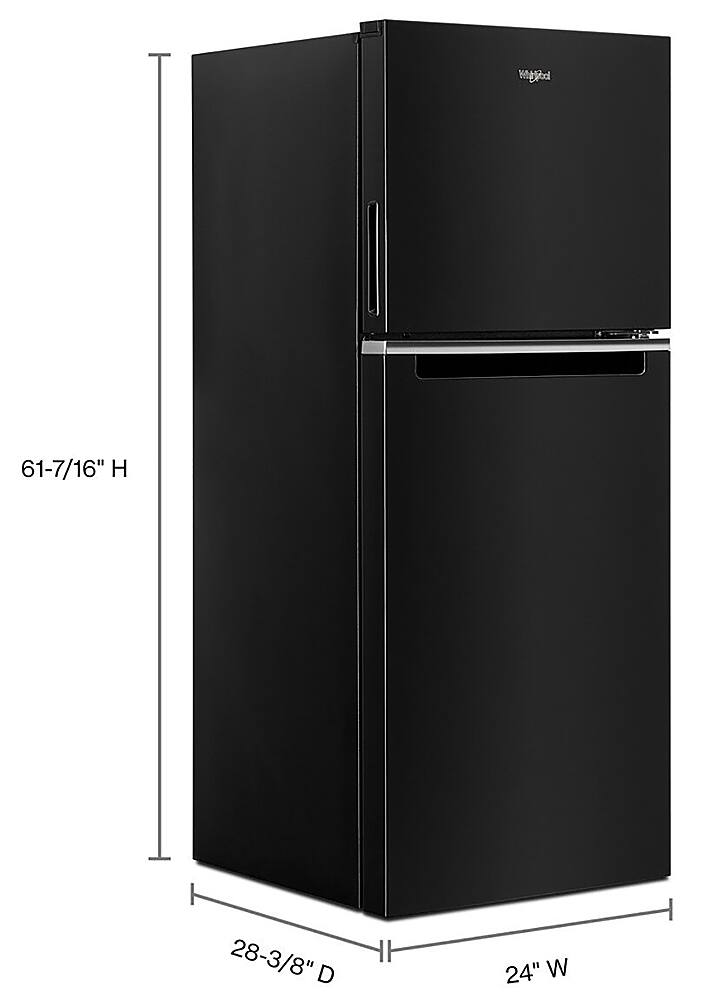 Alt View 1. Whirlpool - 11.6 Cu. Ft. Top-Freezer Counter-Depth Refrigerator with Infinity Slide Shelf - Black.