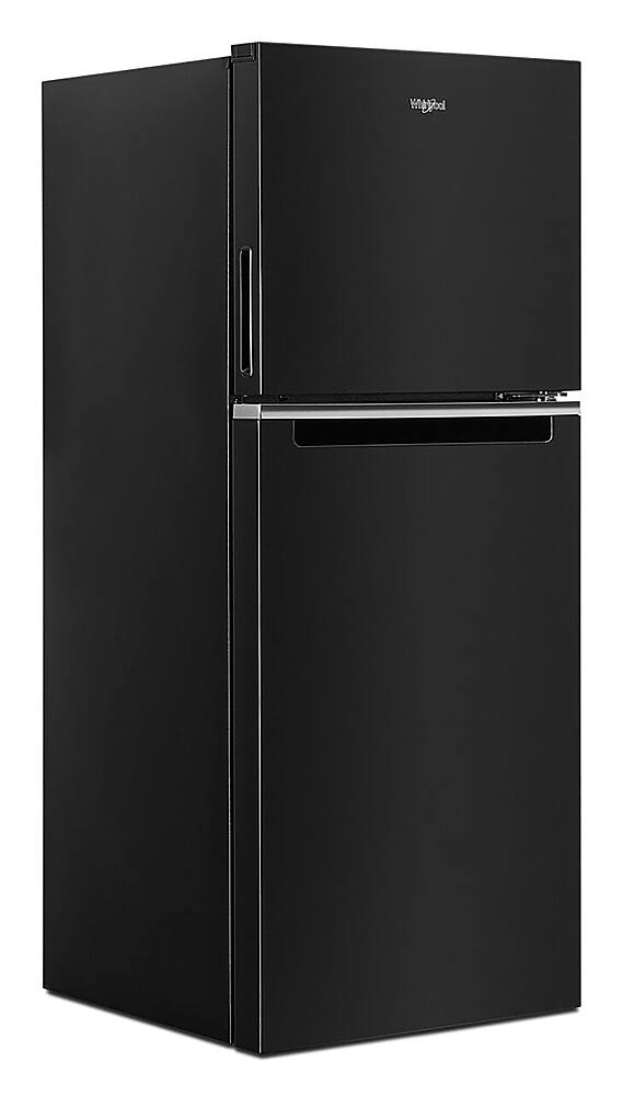 Left. Whirlpool - 11.6 Cu. Ft. Top-Freezer Counter-Depth Refrigerator with Infinity Slide Shelf - Black.