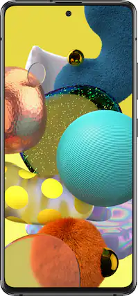 Front. Samsung - Galaxy A51 5G 128GB (Unlocked) - Prism Cube Black.