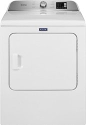 Maytag - 7.0 Cu. Ft. Electric Dryer with Moisture Sensing - White - Front_Zoom