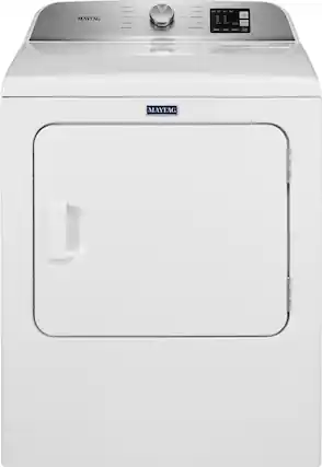 Front. Maytag - 7.0 Cu. Ft. Electric Dryer with Moisture Sensing - White.