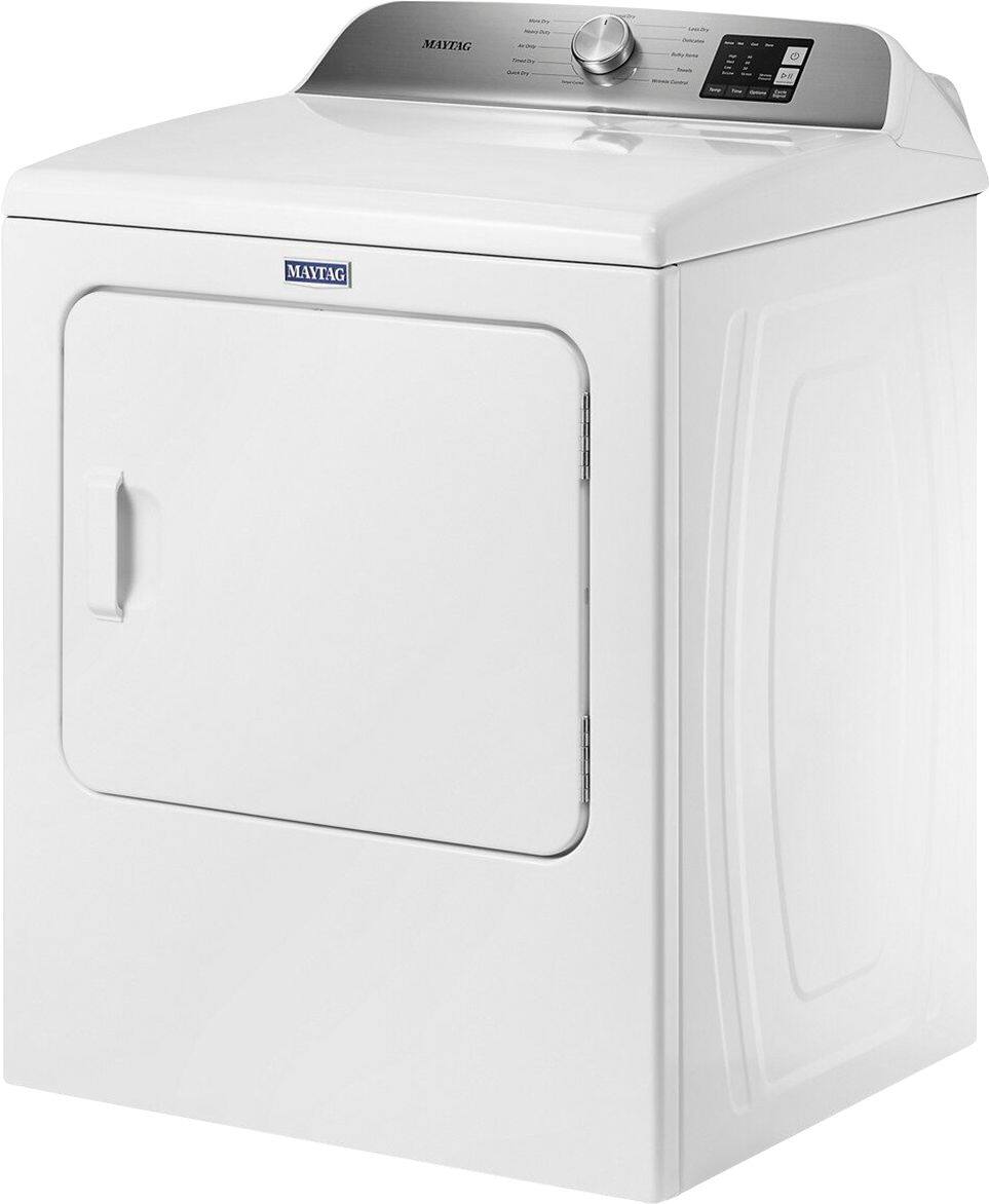 Alt View 3. Maytag - 7.0 Cu. Ft. Electric Dryer with Moisture Sensing - White.