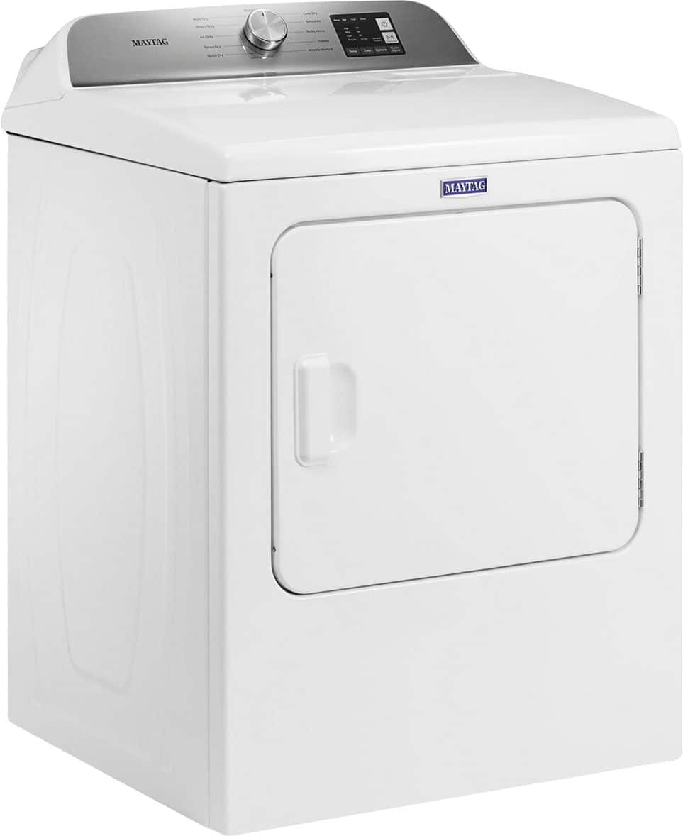Angle. Maytag - 7.0 Cu. Ft. Gas Dryer with Moisture Sensing - White.