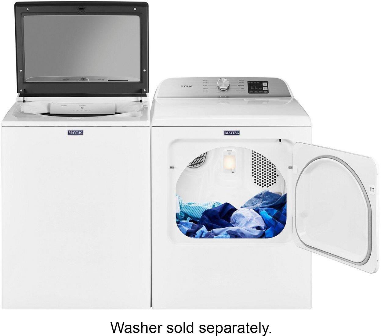 Alt View 15. Maytag - 7.0 Cu. Ft. Gas Dryer with Moisture Sensing - White.