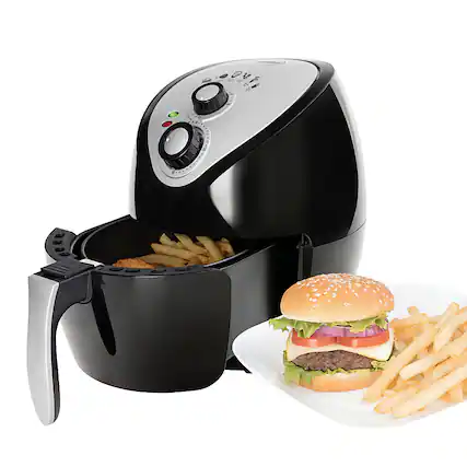 Angle. Premium Levella - Air Fryer - Silver.