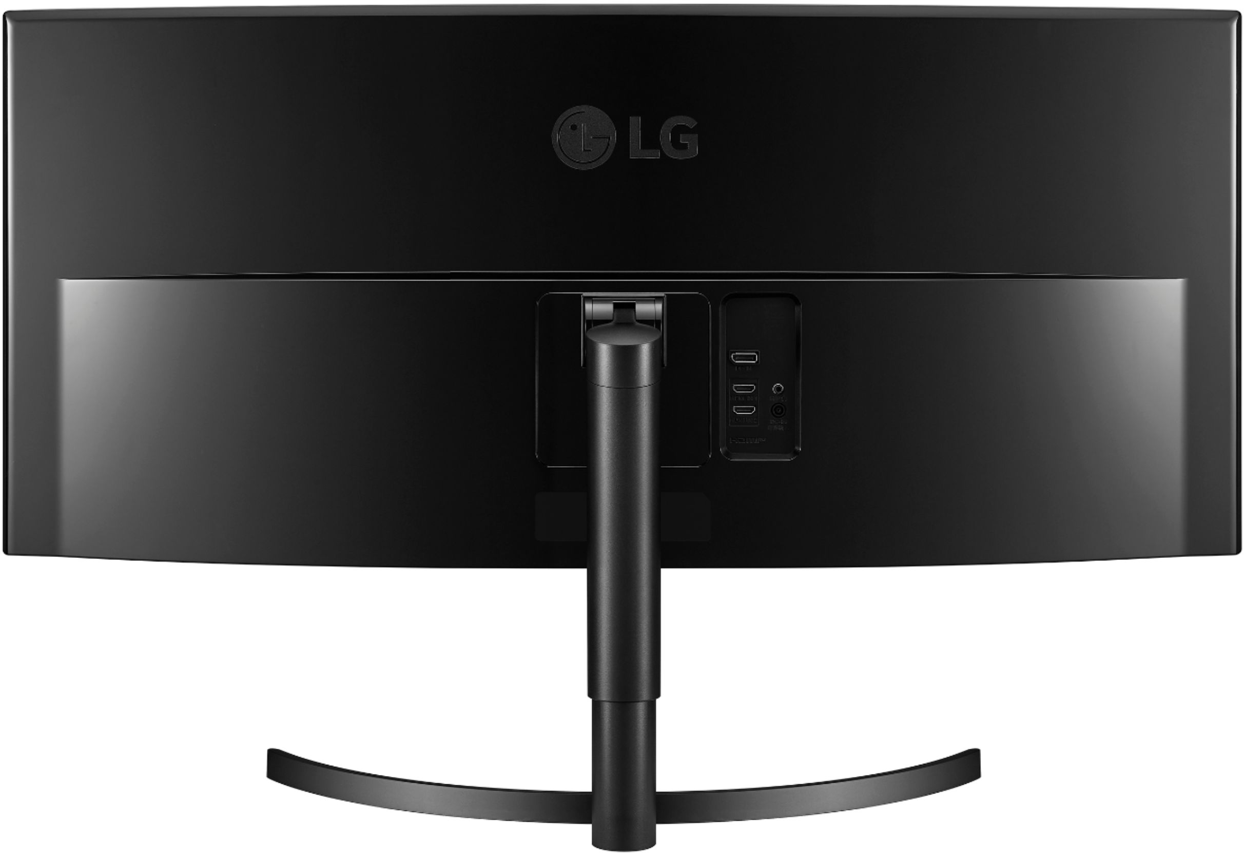 Back View: LG - 38” UltraWide Curved WQHD+ IPS HDR10 Monitor (HDMI) - Black