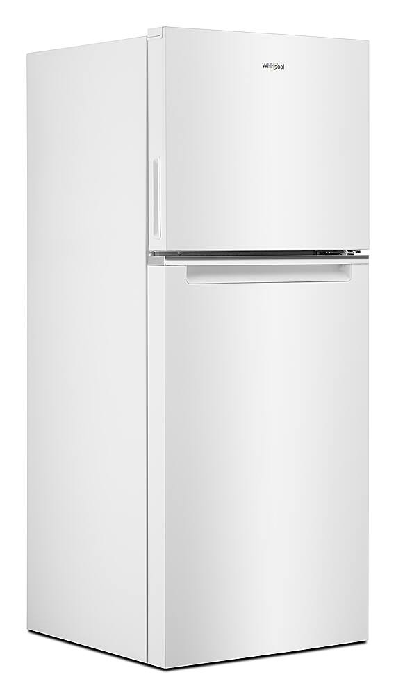Left. Whirlpool - 11.6 Cu. Ft. Top-Freezer Counter-Depth Refrigerator with Infinity Slide Shelf - White.