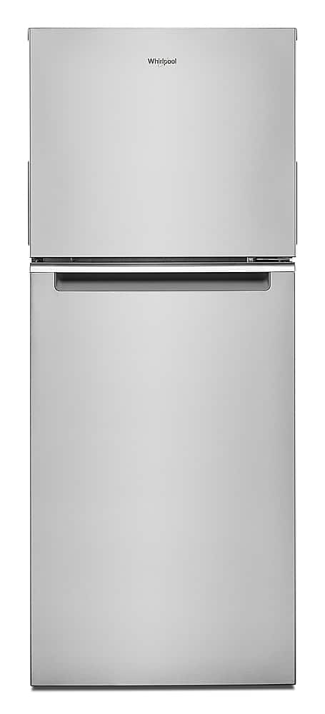 Front. Whirlpool - 11.6 Cu. Ft. Top-Freezer Counter-Depth Refrigerator with Infinity Slide Shelf - Stainless Steel.