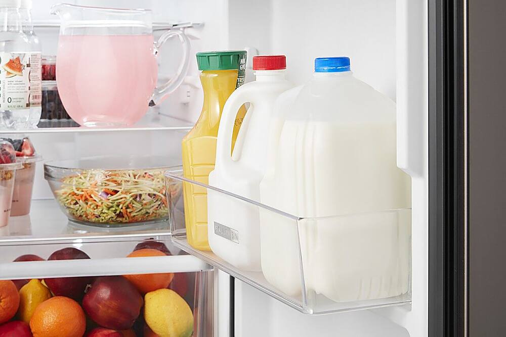 Alt View 5. Whirlpool - 11.6 Cu. Ft. Top-Freezer Counter-Depth Refrigerator with Infinity Slide Shelf - Black Stainless Steel.