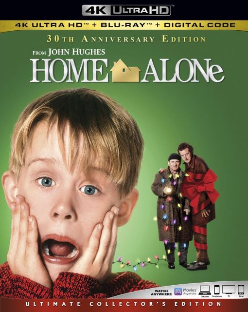 Front Standard. Home Alone [Includes Digital Copy] [4K Ultra HD Blu-ray/Blu-ray] [1990].