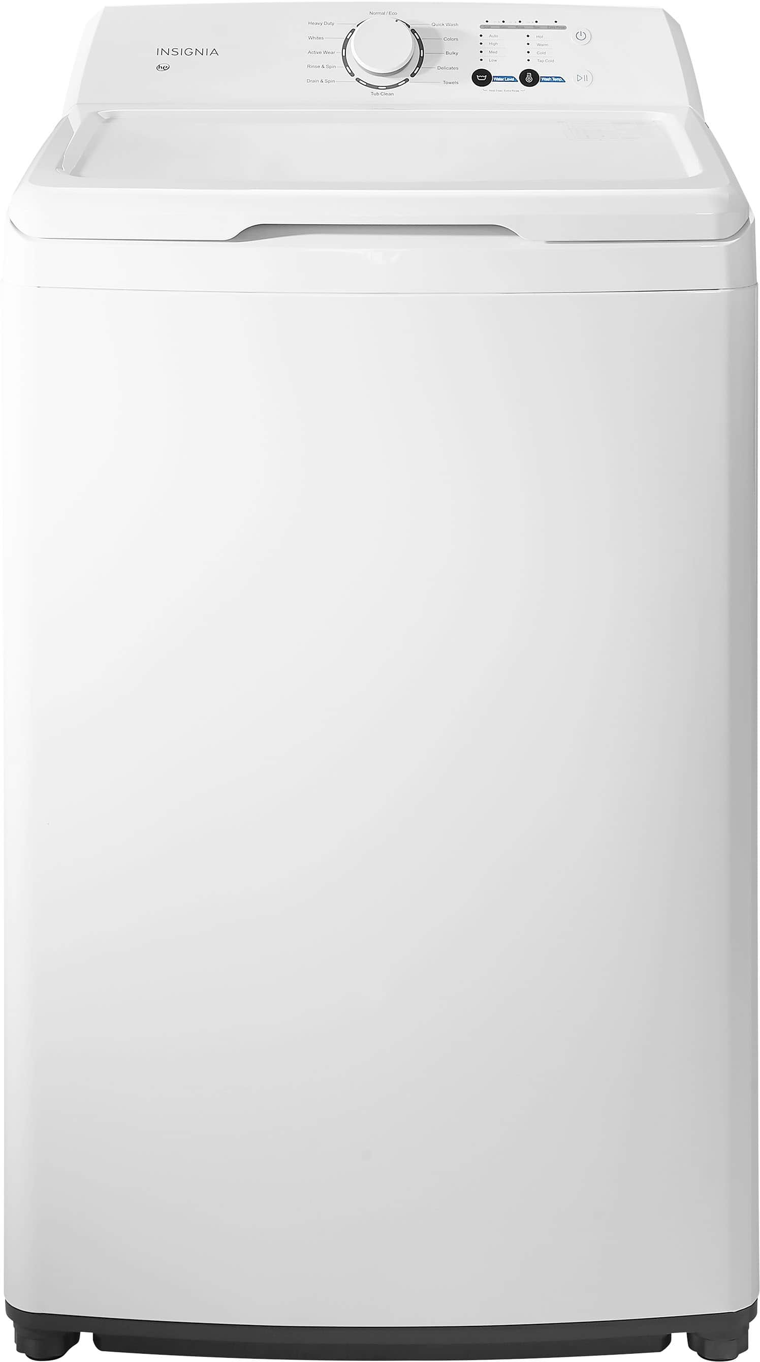 Insignia™ - 3.7 Cu. Ft. High Efficiency 12-Cycle Top-Loading Washer - White - Front_Zoom