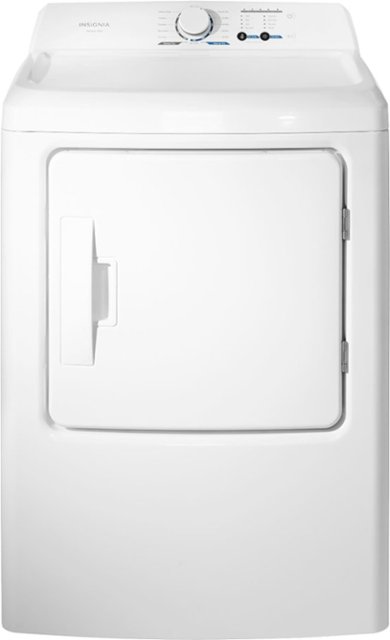 Front Zoom. Insignia™ - 6.7 Cu. Ft. Electric Dryer with Sensor Dry - White.